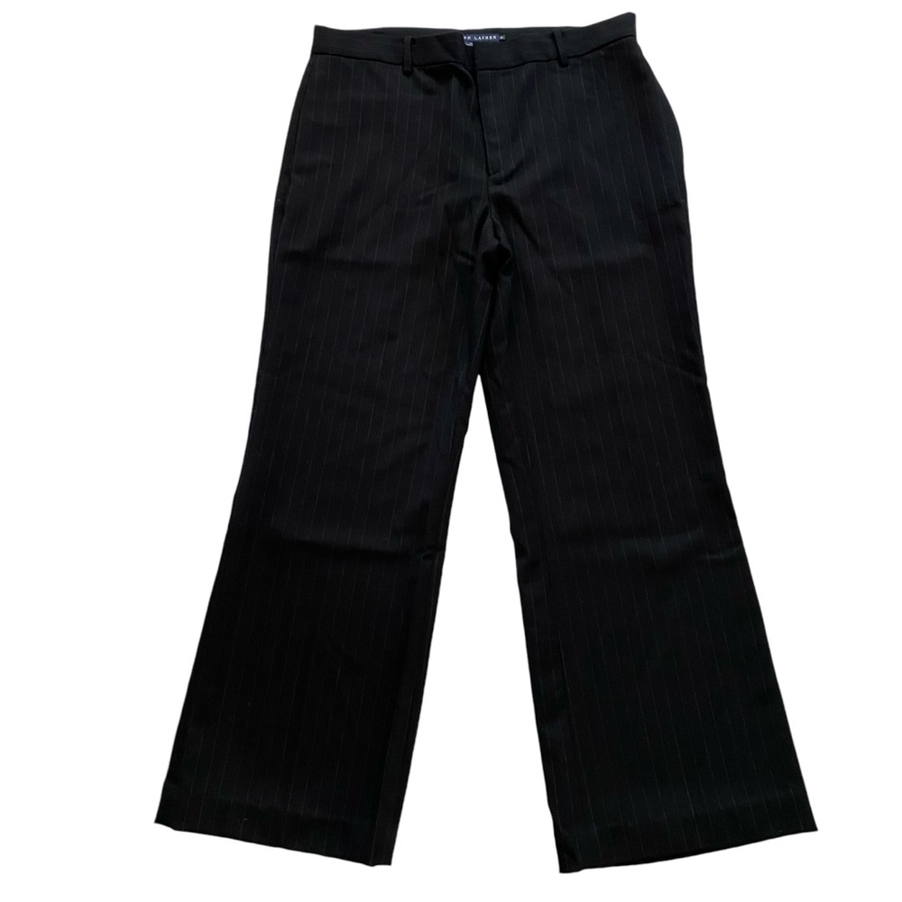 Lauren Ralph Lauren Black Pinstripe Boot Cut Dress Pants
